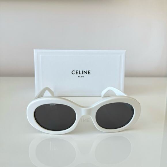 NEW!!! Celine Triomphe White Sunglasses CL40194U 25A Authentic Retail 580$ main image 8